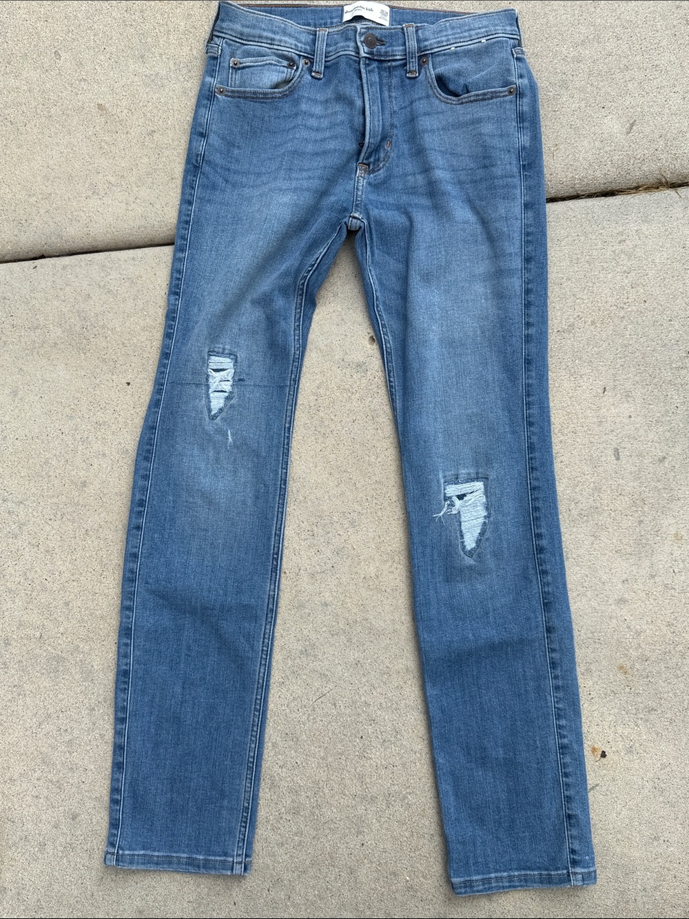 abercrombie kids. Slim Distressed Blue Skinny Jeans